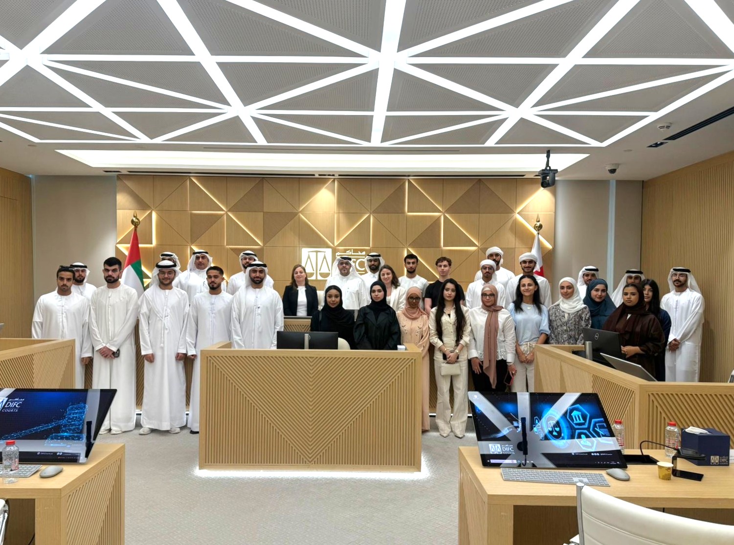 Law students meet with His Excellency Judge Ali Al Madhani, Deputy Chief Justice of DIFC Courts - Saint Joseph University - Dubai