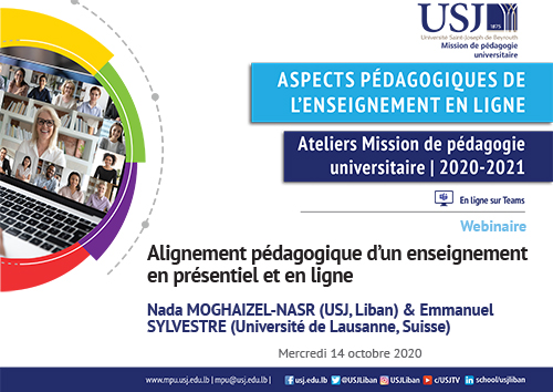 Alignement pédagogique d’un enseignement en présentiel et en ligne - Nada MOGHAIZEL-NASR & Emmanuel SYLVESTRE