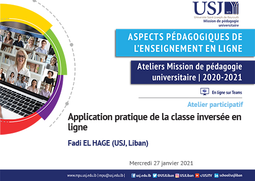 Application pratique de la classe inversée en ligne - Fadi EL HAGE