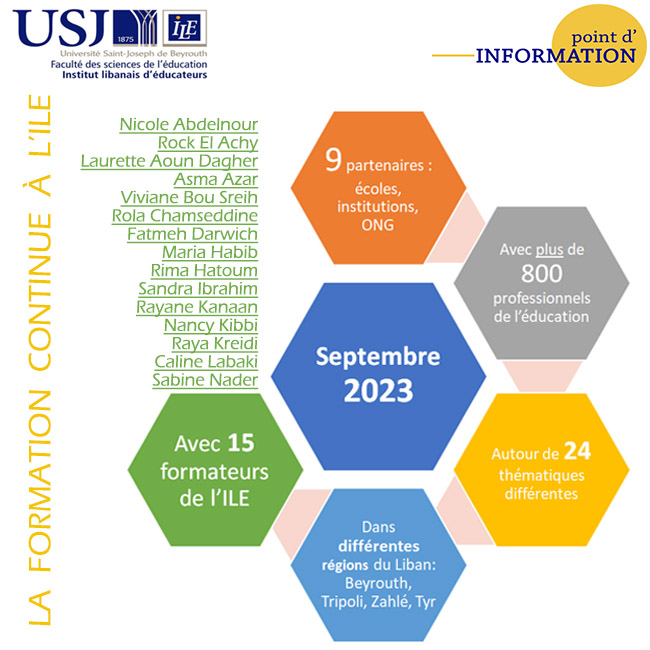 Les formations continues à l'ILE - septembre 2023