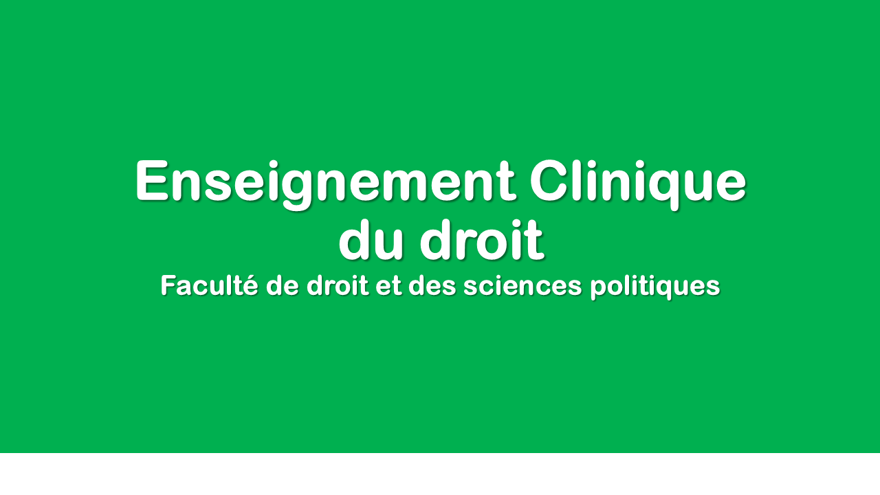 Enseignement clinique du droit