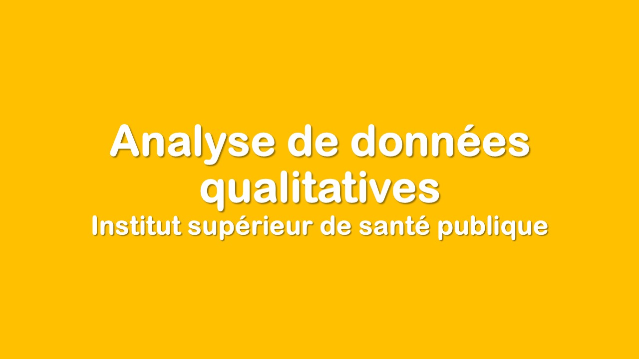 Analyse de données qualitatives