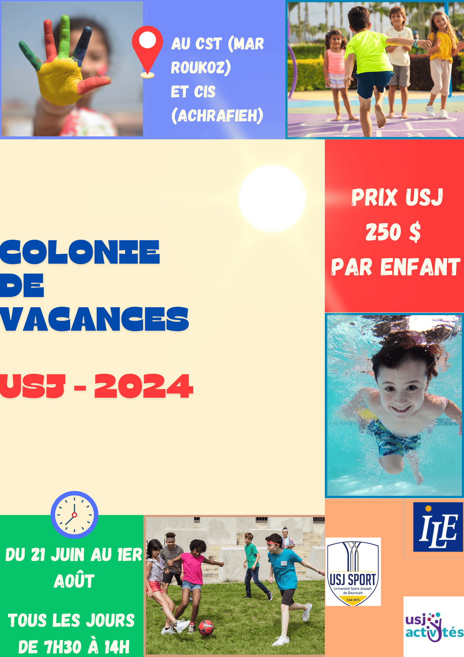 Colonie de vacances USJ 2024