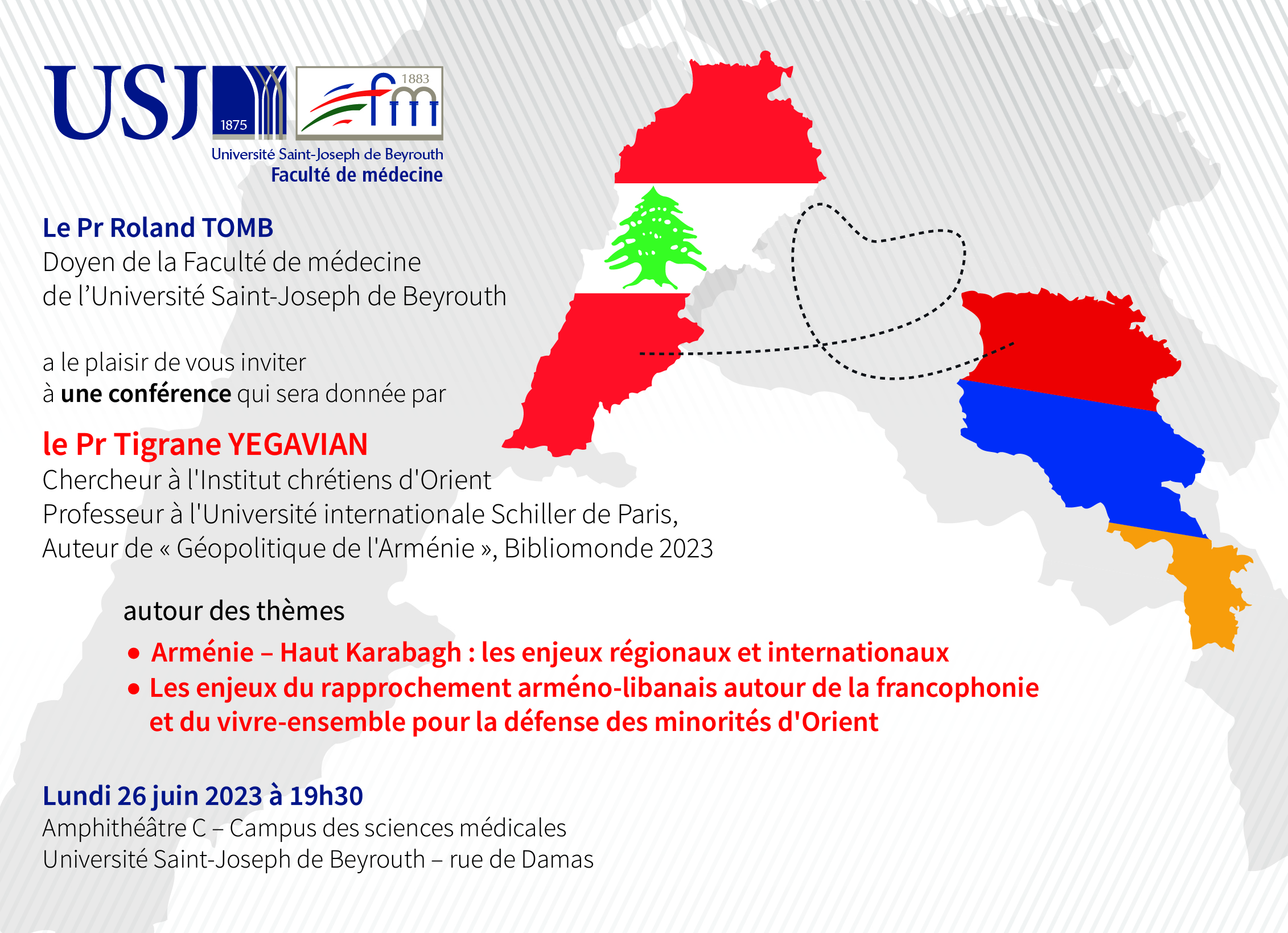 Conférence avec le Pr Tigrane Yegavian 