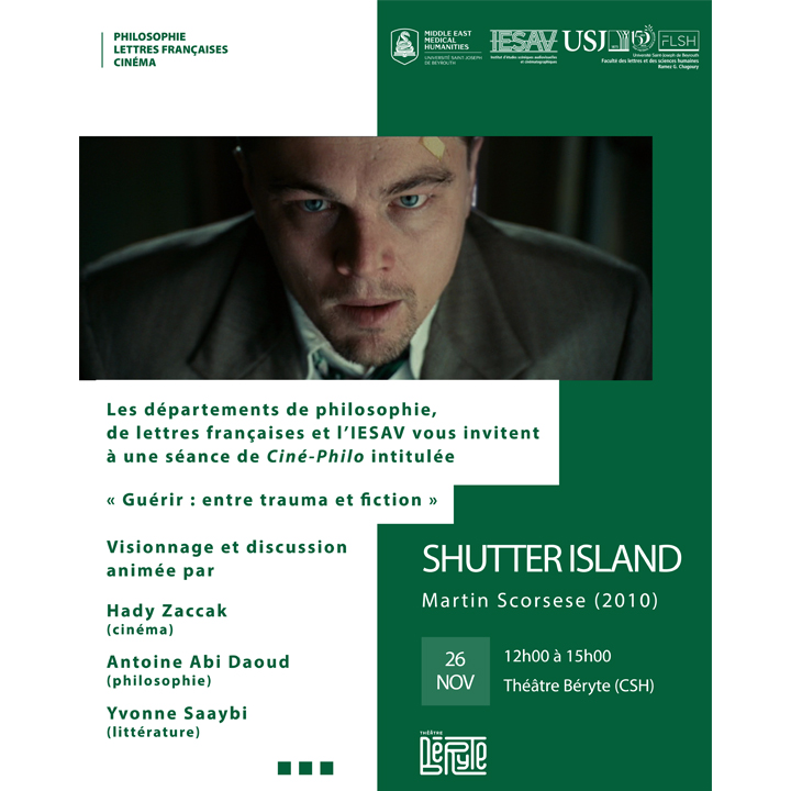 Ciné-Philo : projection et discussion autour du film Shutter Island de Martin Scorsese (2010)
