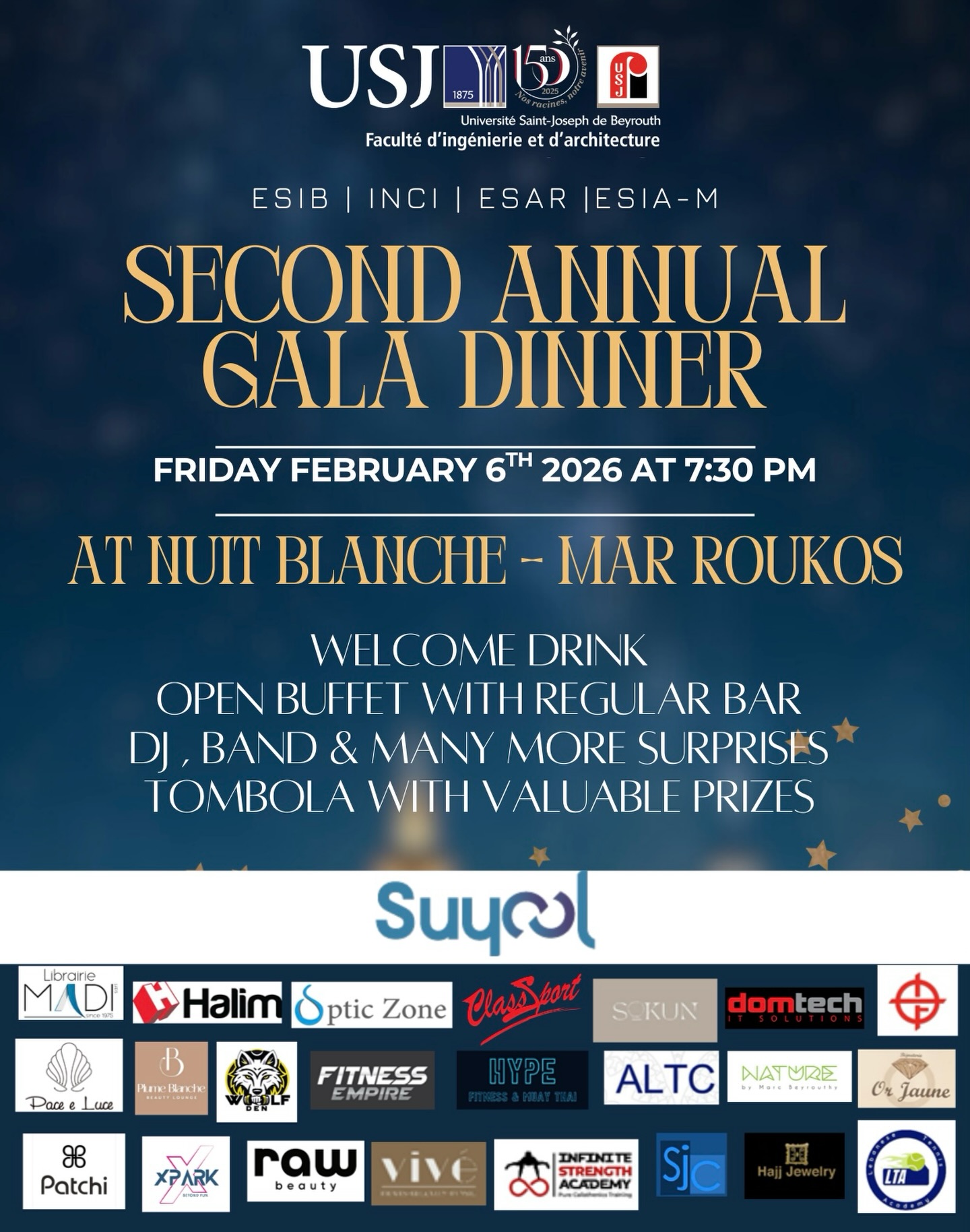 ESIB | INCI | ESAR | ESIA-M — Second Annual Gala Dinner!