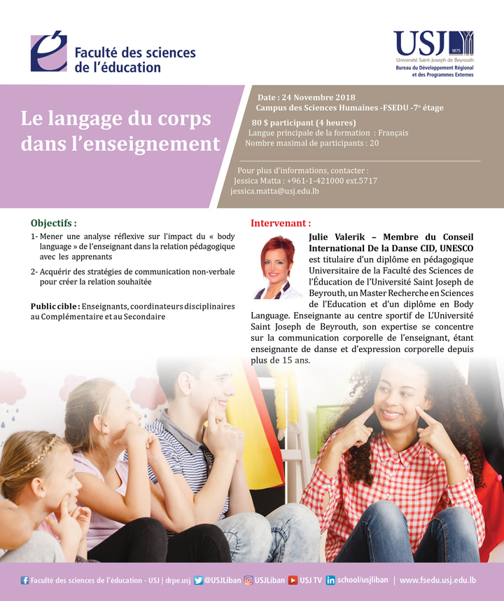 Le langage du corps dans l’enseignement