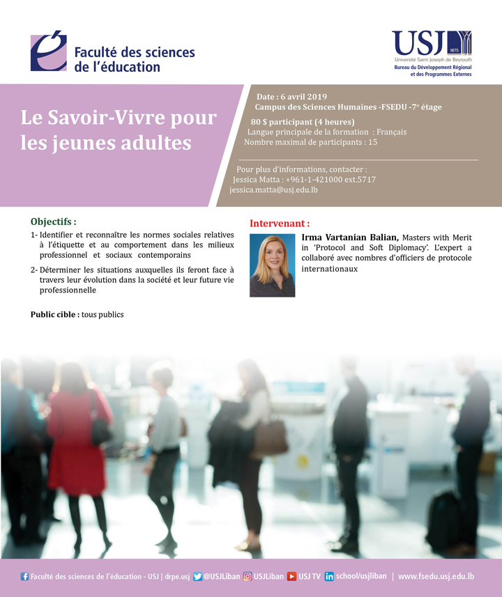 Le Savoir-Vivre pour les jeunes adultes