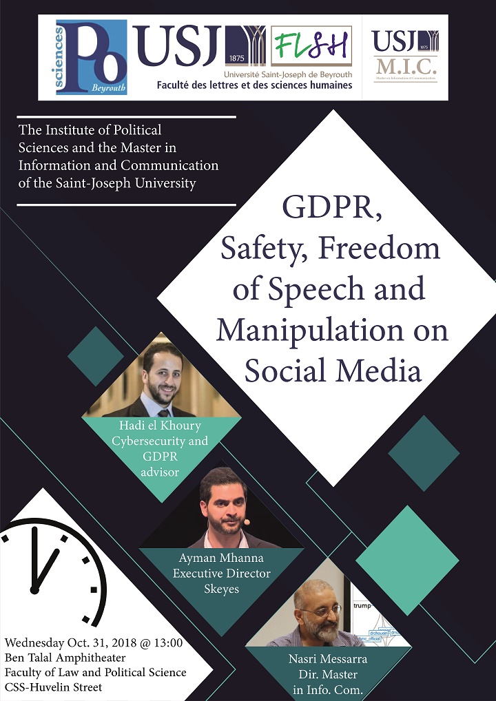 GDPR,Safety,Freedom of Speech and Manipulation on Social Media