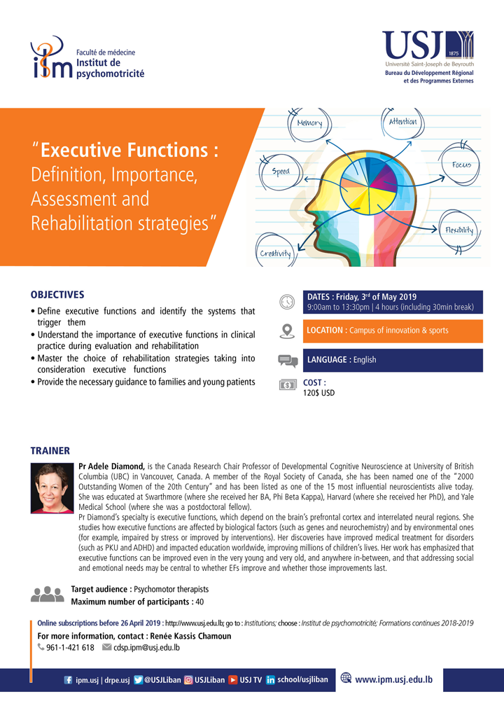  “Executive Functions : Definition, Importance, Assessment and Rehabilitation Strategies ”