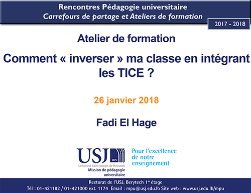 Comment « inverser » ma classe en intégrant les TICE ? - Fadi El Hage
