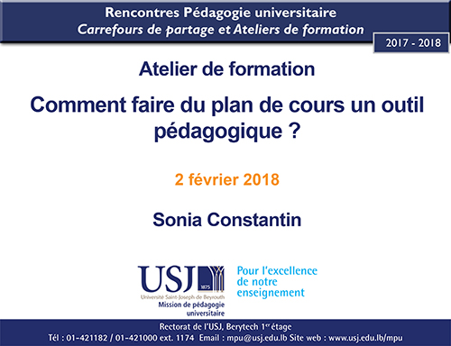 Comment faire du plan de cours un outil pédagogique ? - Sonia Constantin