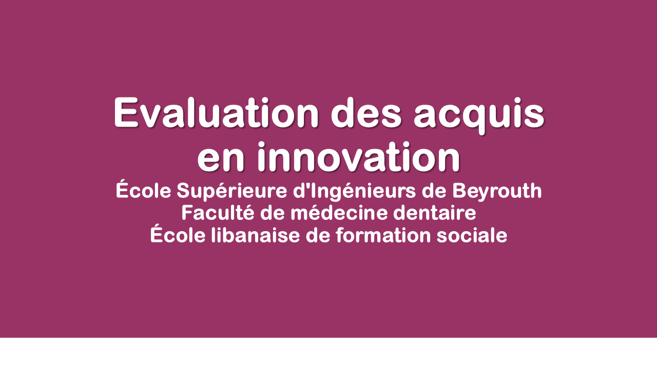 Évaluation des aquis en innovation