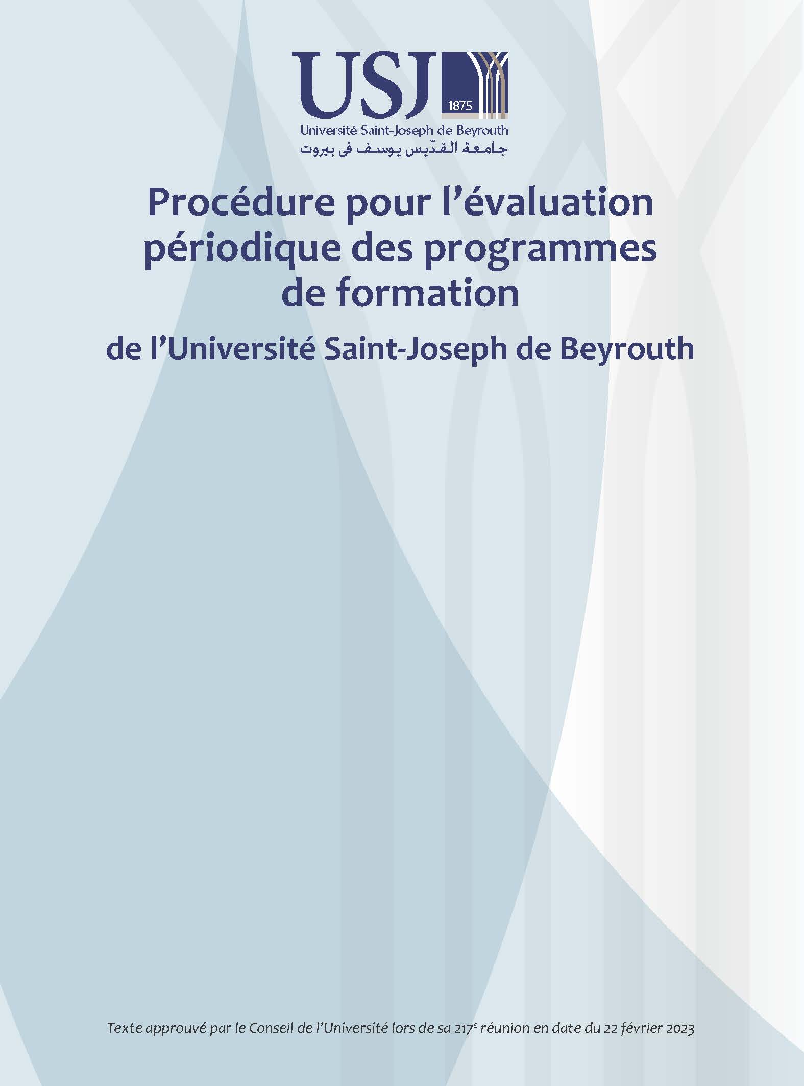 Procédure pour l’évaluation périodique des programmes de formation