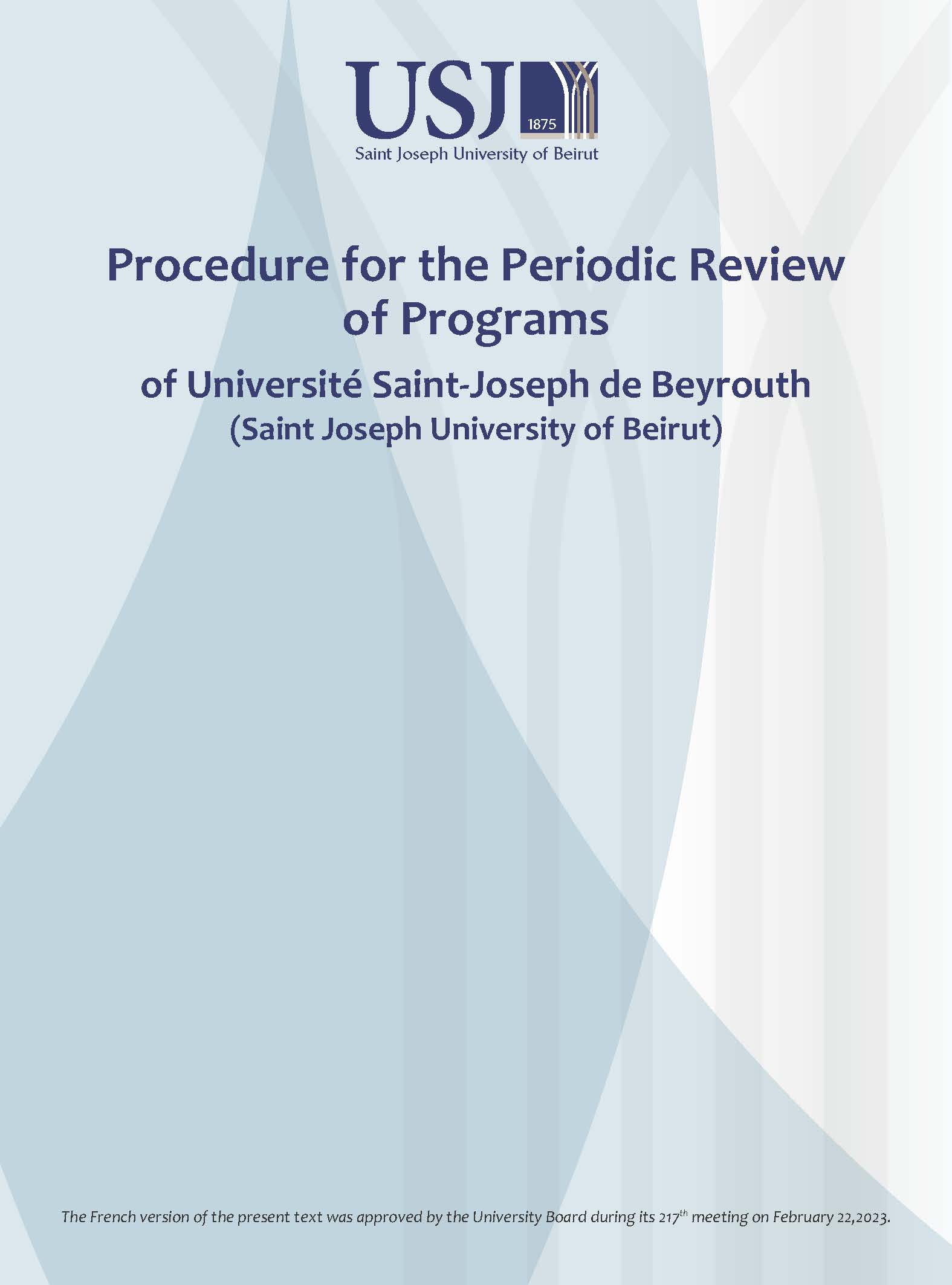 Procedure for the Periodic Review of Programs