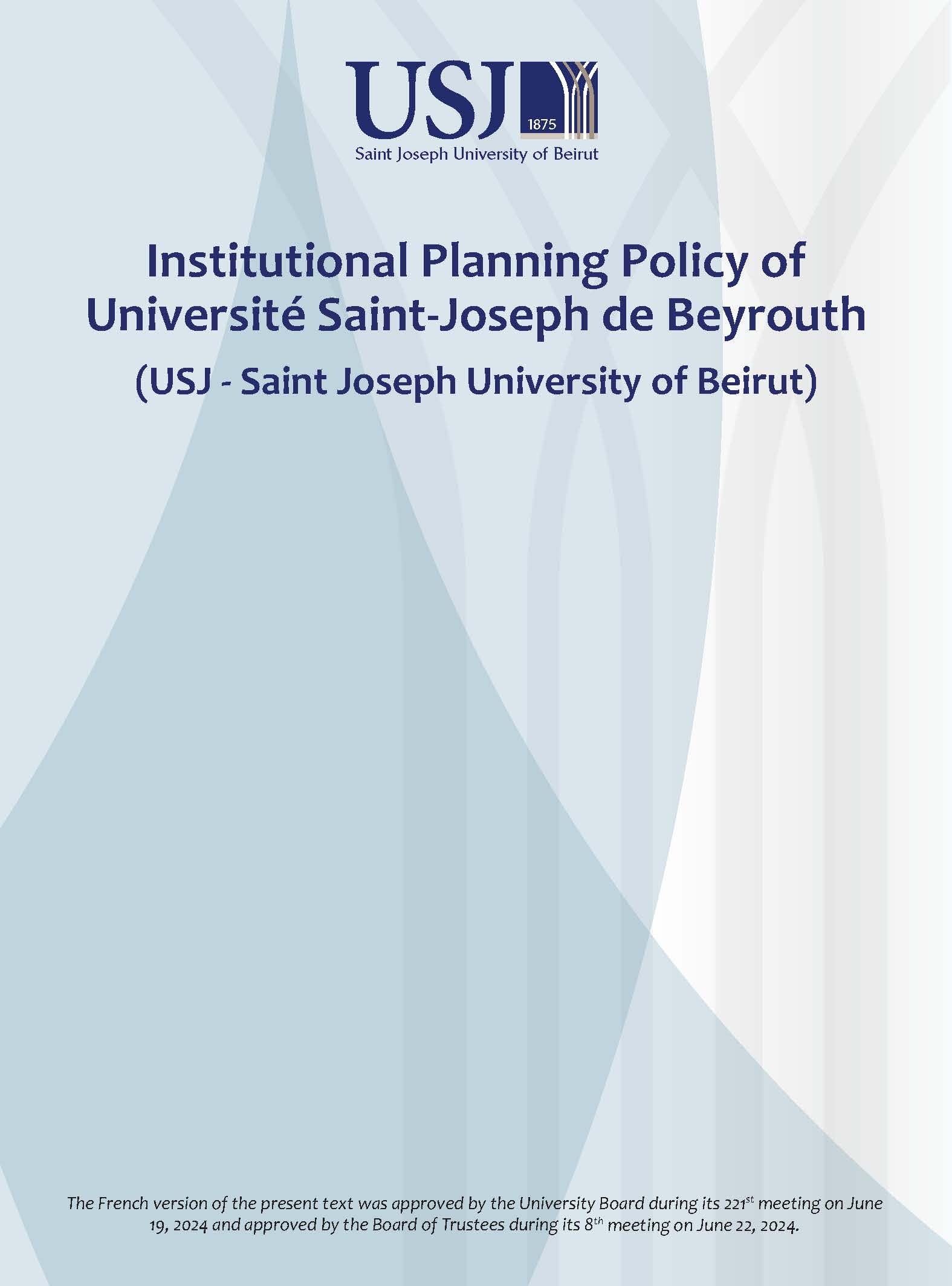 Institutional Planning Policy