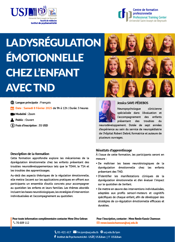 LA DYSRÉGULATION ÉMOTIONNELLE CHEZ L’ENFANT AVEC TND