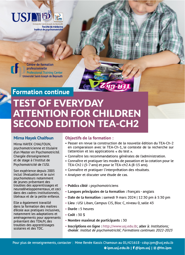 TEST OF EVERYDAY ATTENTION FOR CHILDREN SECOND EDITION TEA-CH2