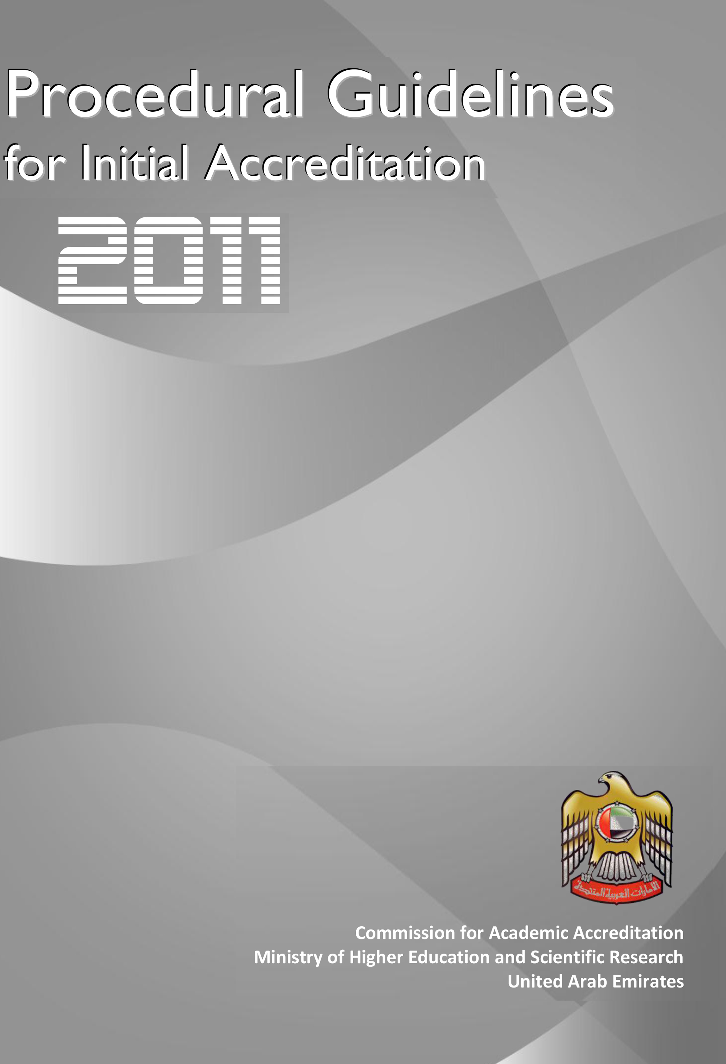 Procedural Guidelines for Initial Accreditation 2011
