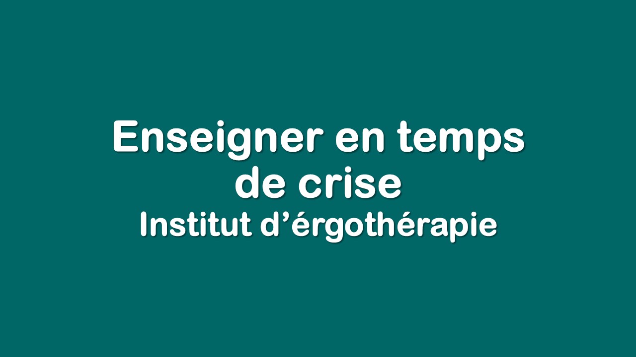 Enseigner en temps de crise