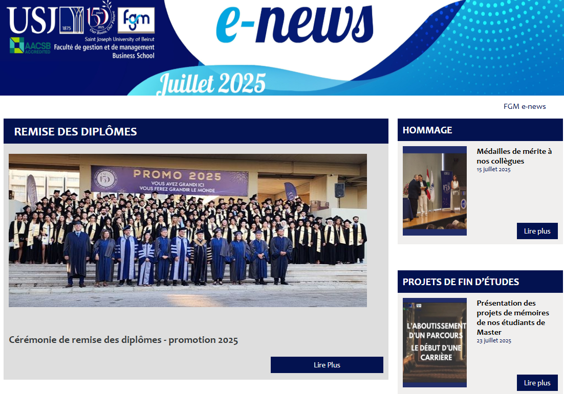 FGM e-news Juillet 2025