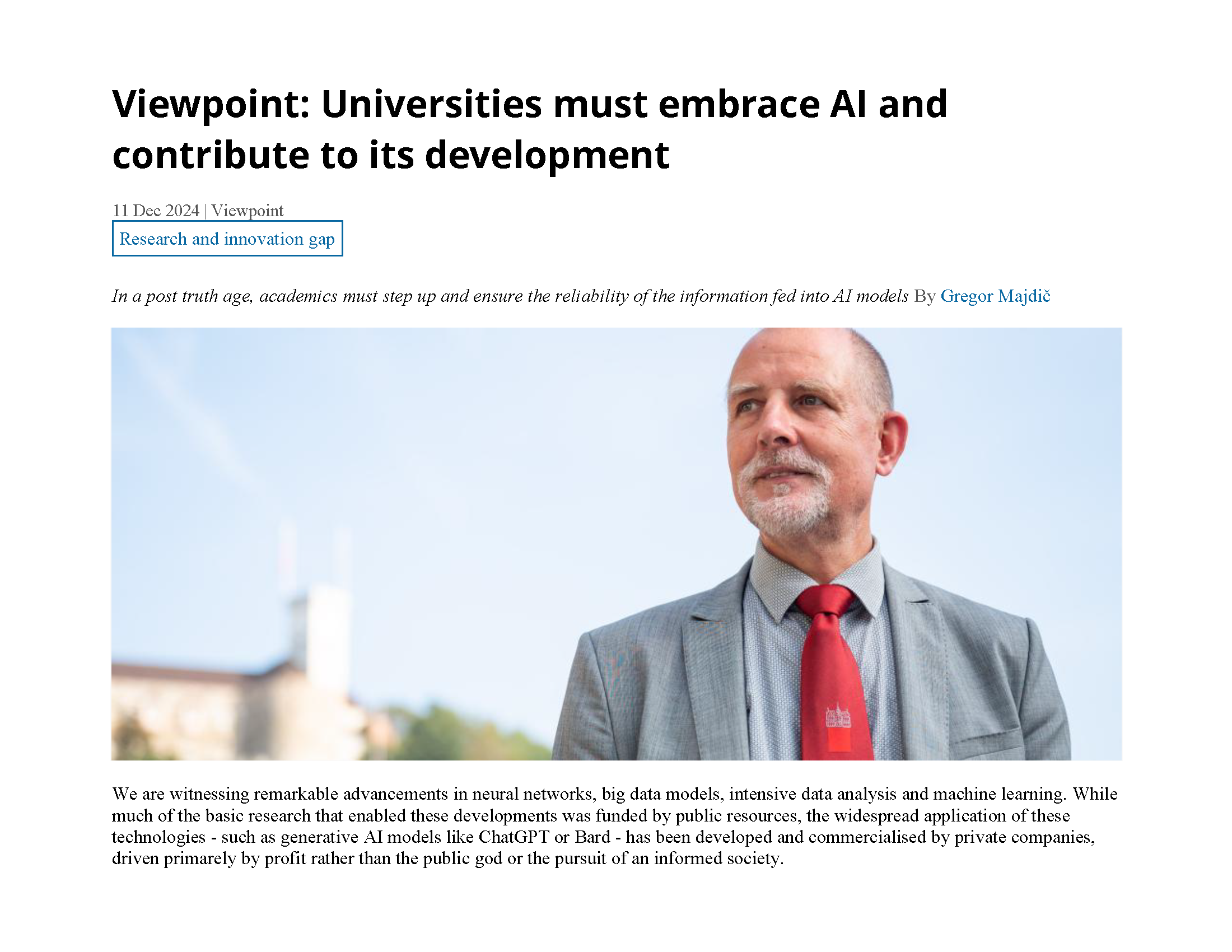 Universities must embrace AI and contribute to its development