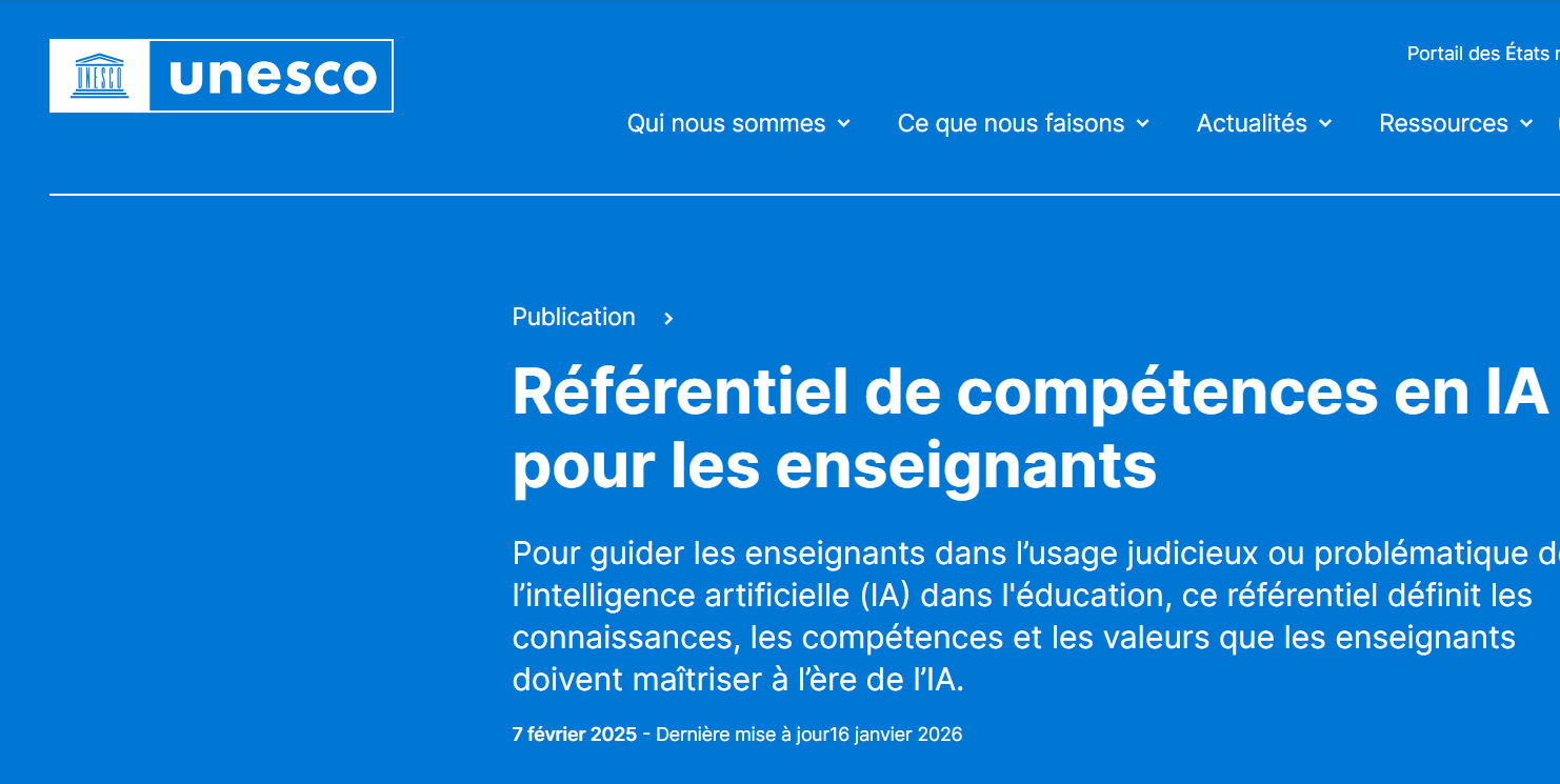 Référentiel De Compétences En Ia Pour Les Enseignants