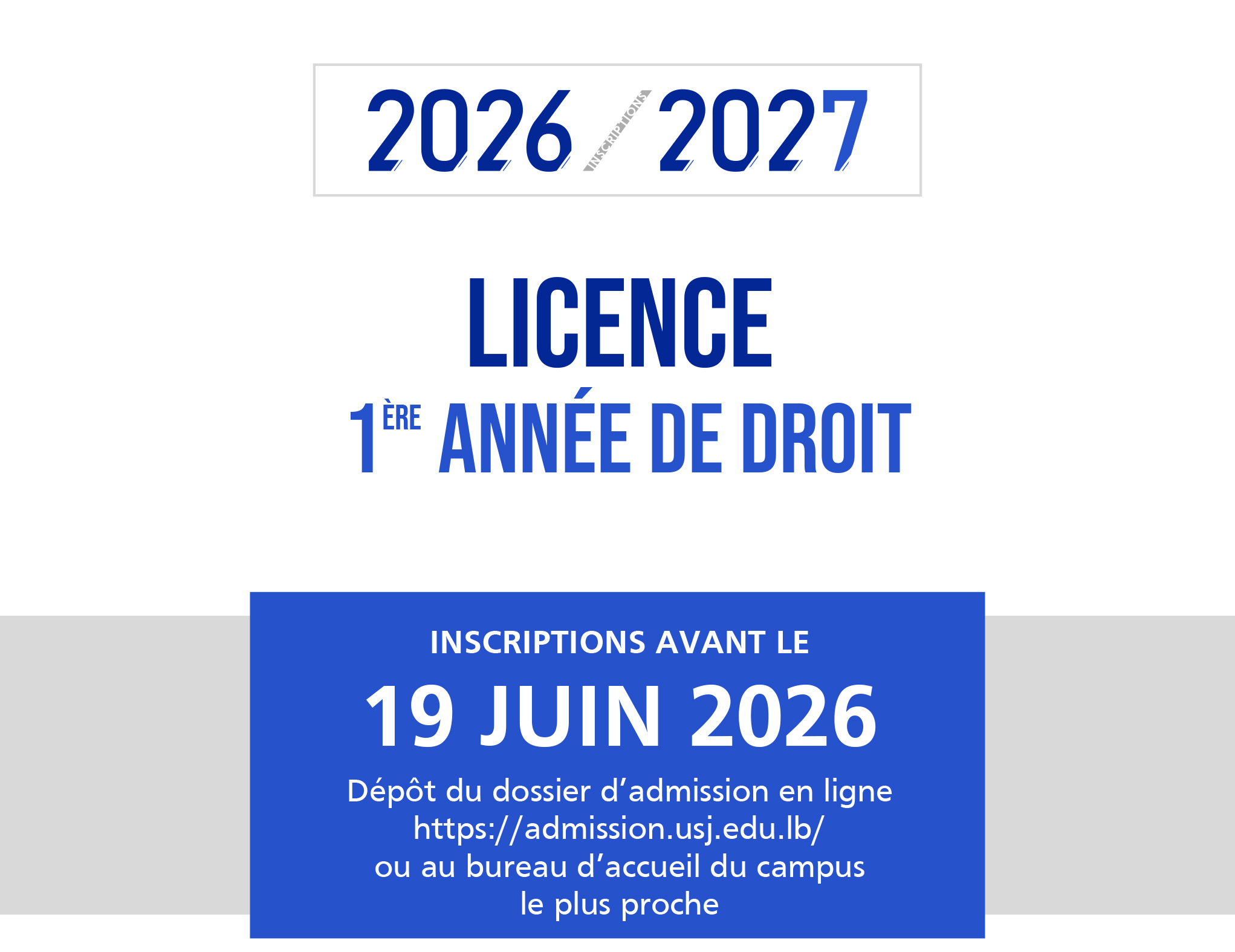 Licence en 1ère année de droit