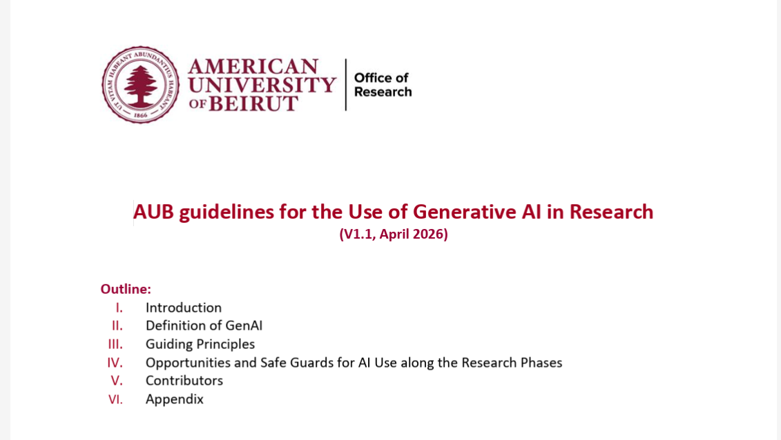 Aub - Guidelines For The Use Of Generative Ai In Research