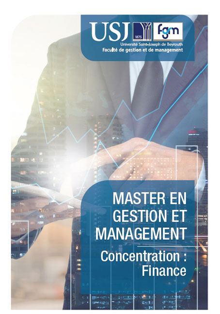 MASTER EN GESTION ET MANAGEMENT Concentration : Finance