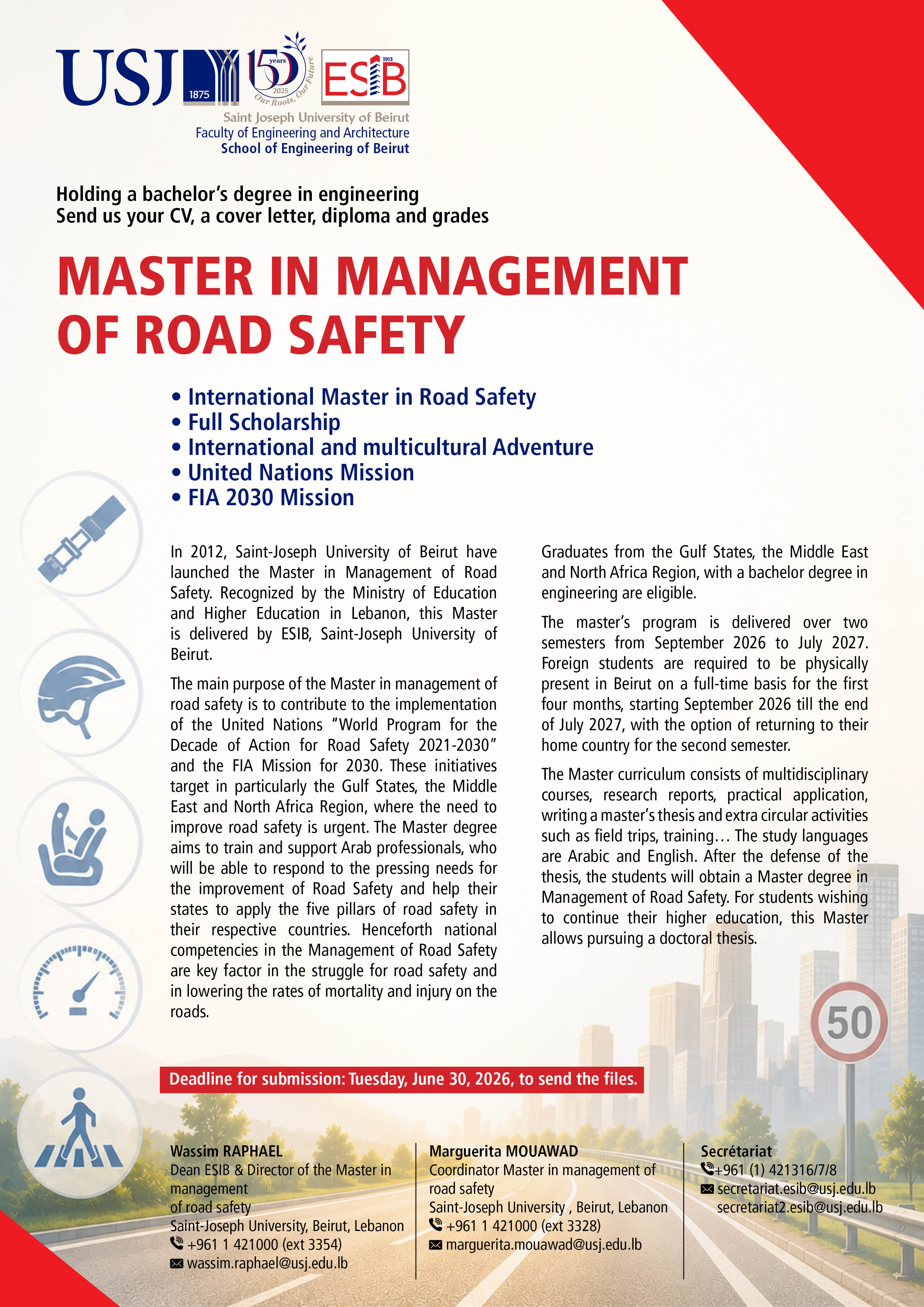 Master en Management de la Sécurité Routière