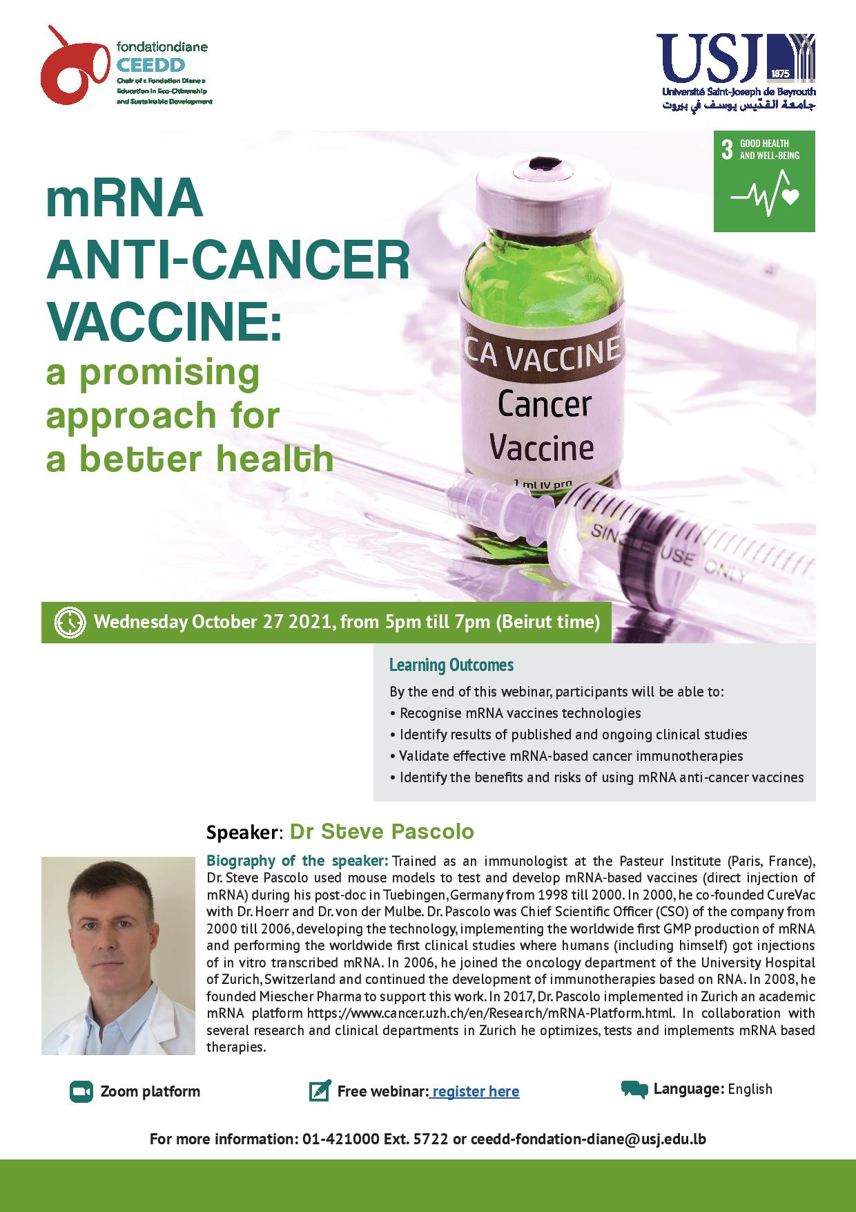 mRNA ANTI-CANCER VACCINE: A Promising Approach for a Better Health