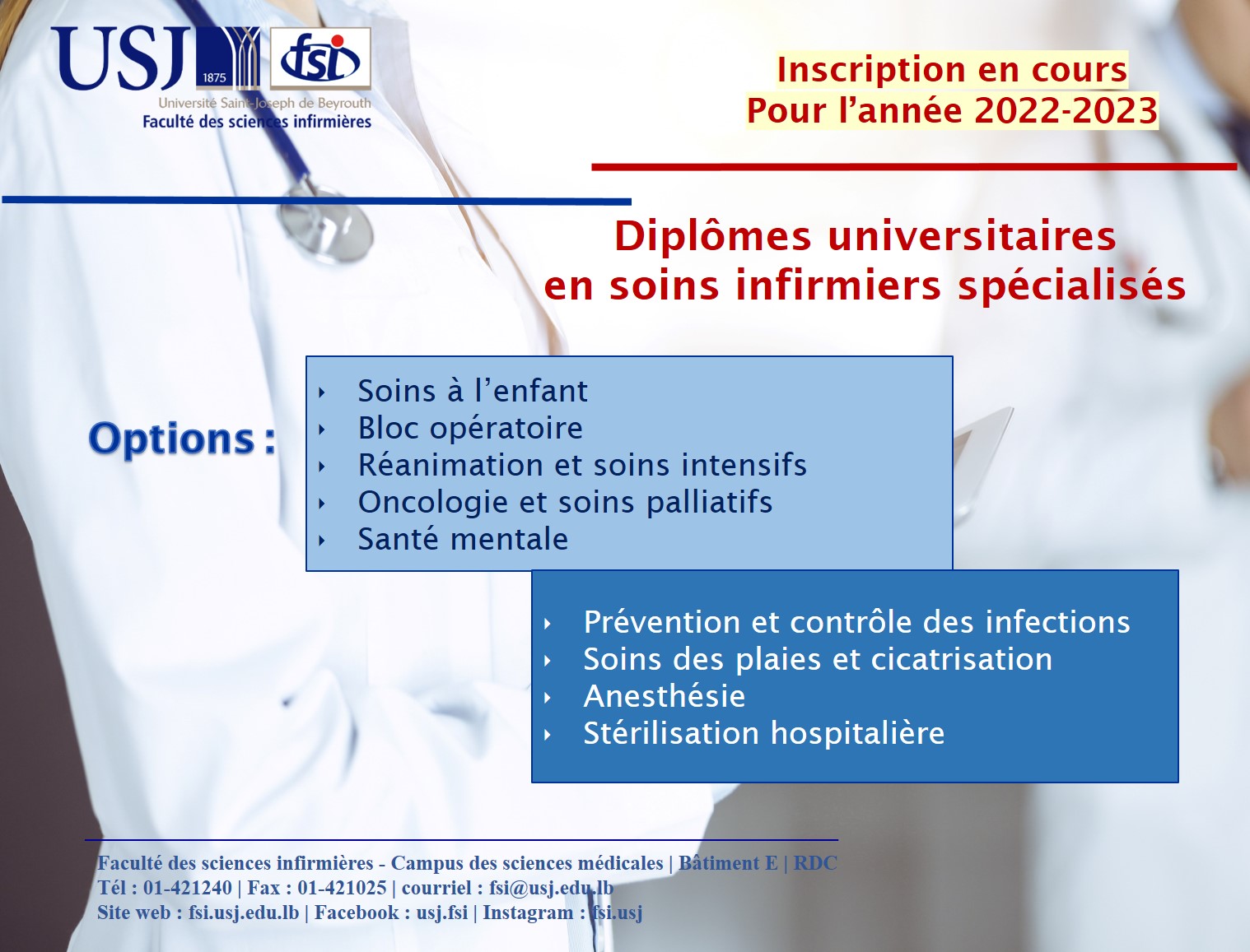 Diplômes universitaires en soins infirmiers spécialisés
