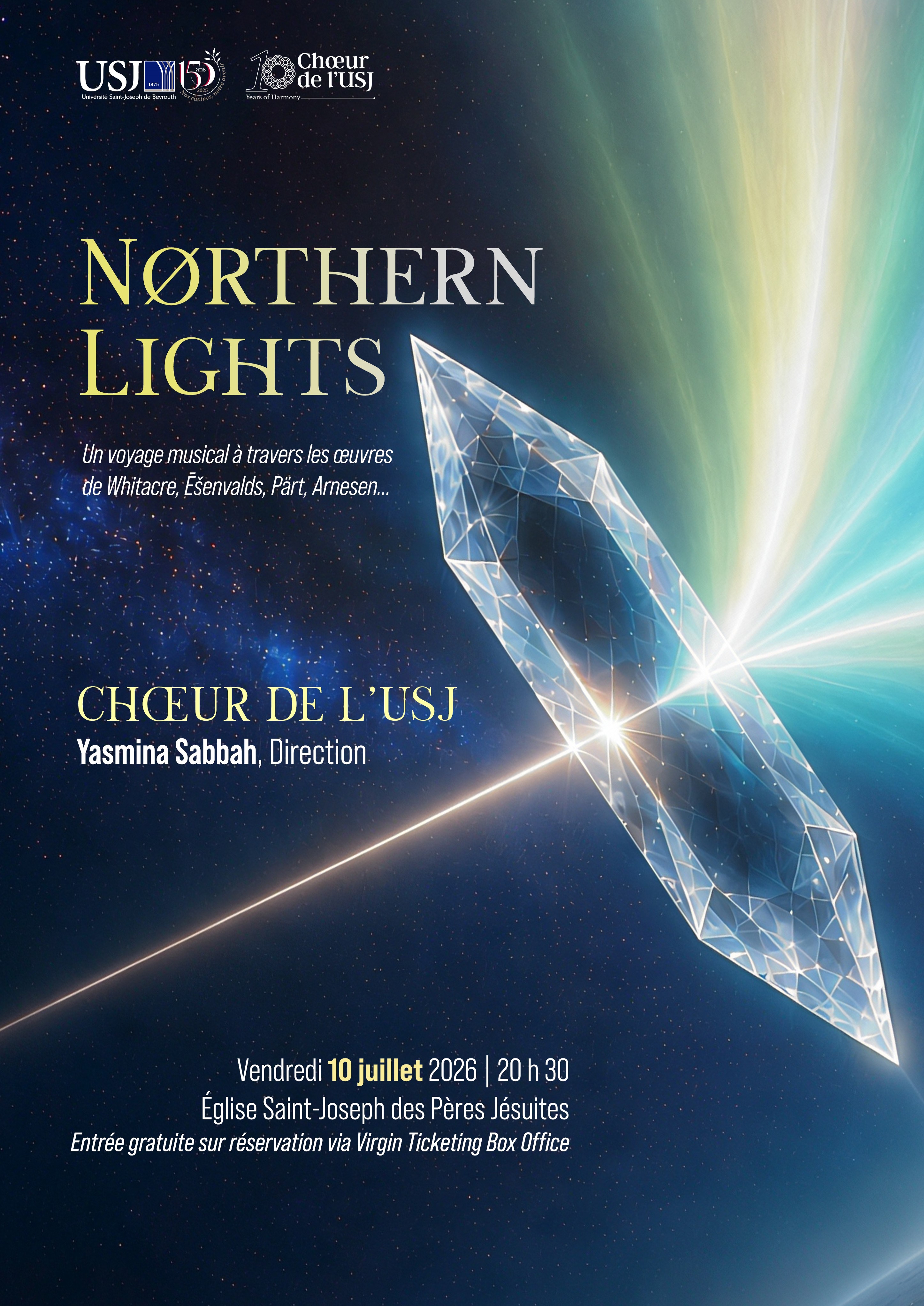 Concert du Chœur de l’USJ : « Northern Lights »
