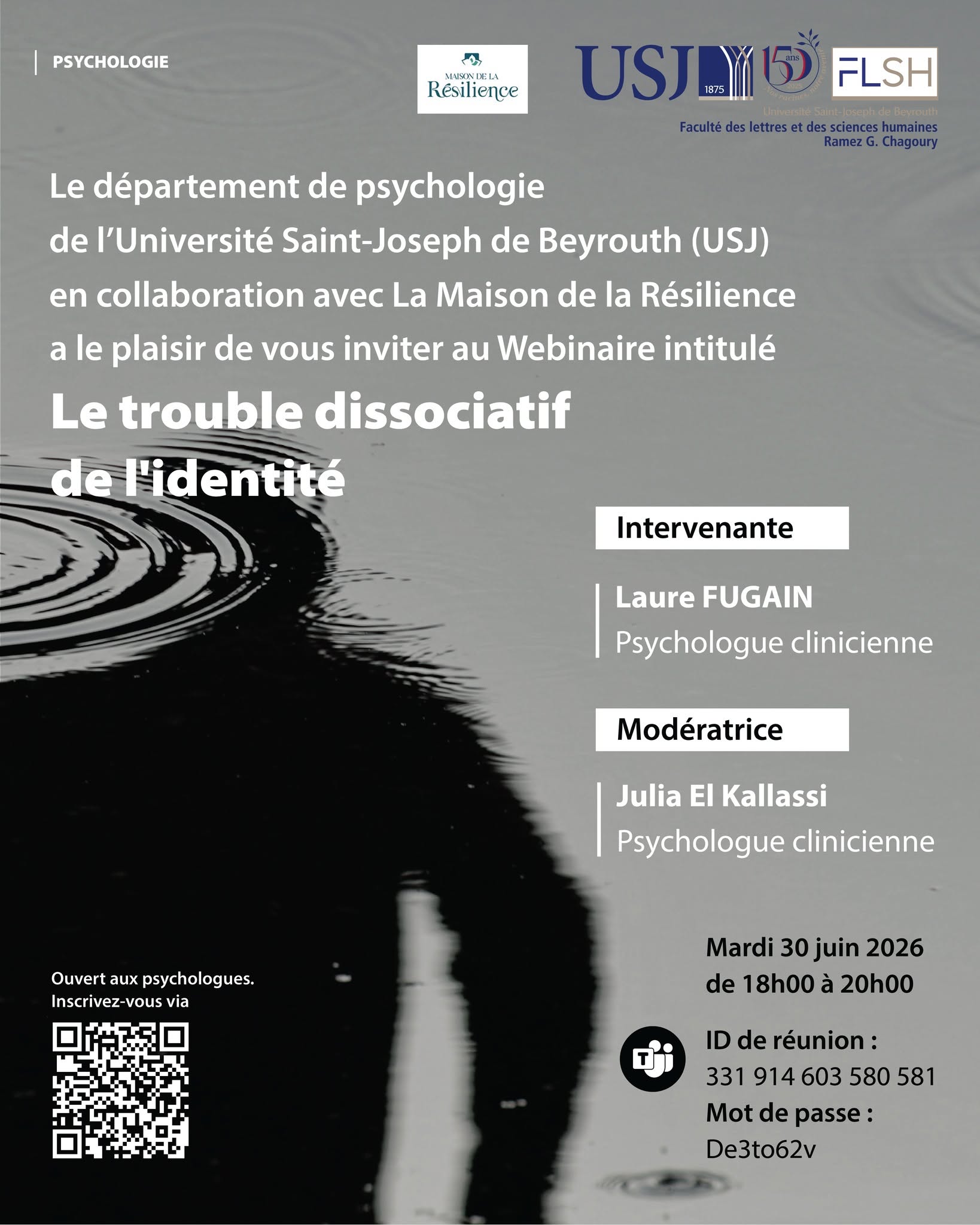 Webinaire : « Le trouble dissociatif de l'identité »
