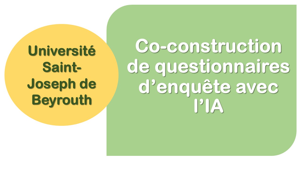 Co-construction de questionnaires d’enquête avec l’IA