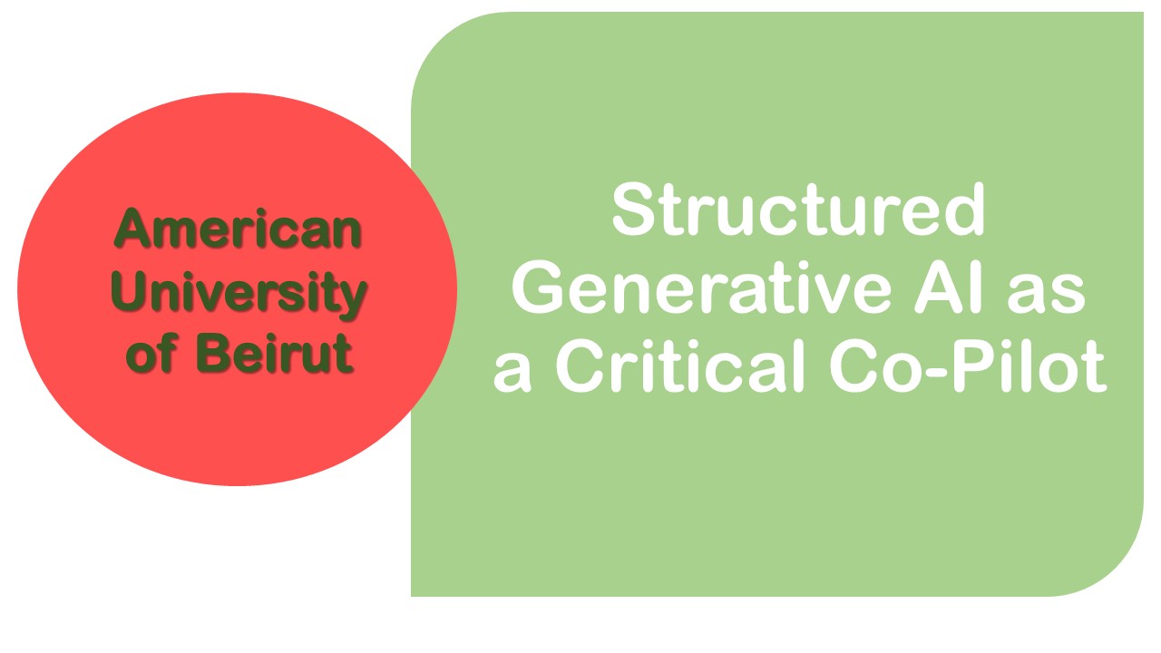 Structured Generative AI as a Critical Co-Pilot