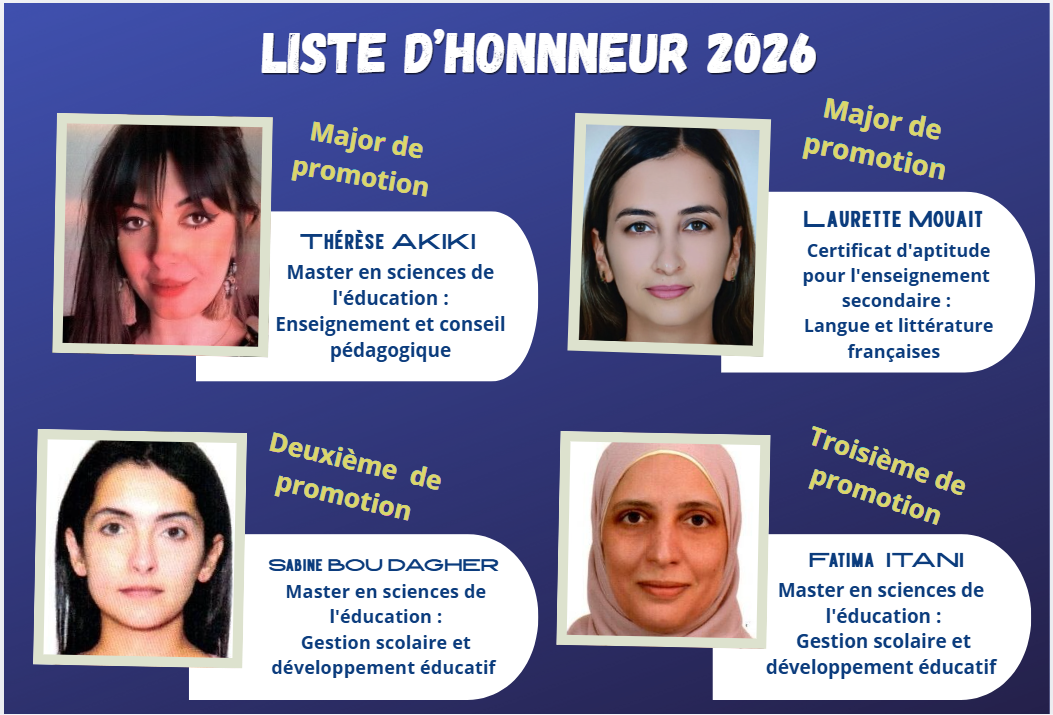 Félicitations aux Majors de promotion de la FSEDU !