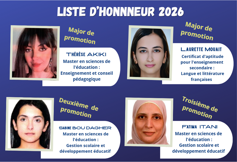 Majors de promotion 2026