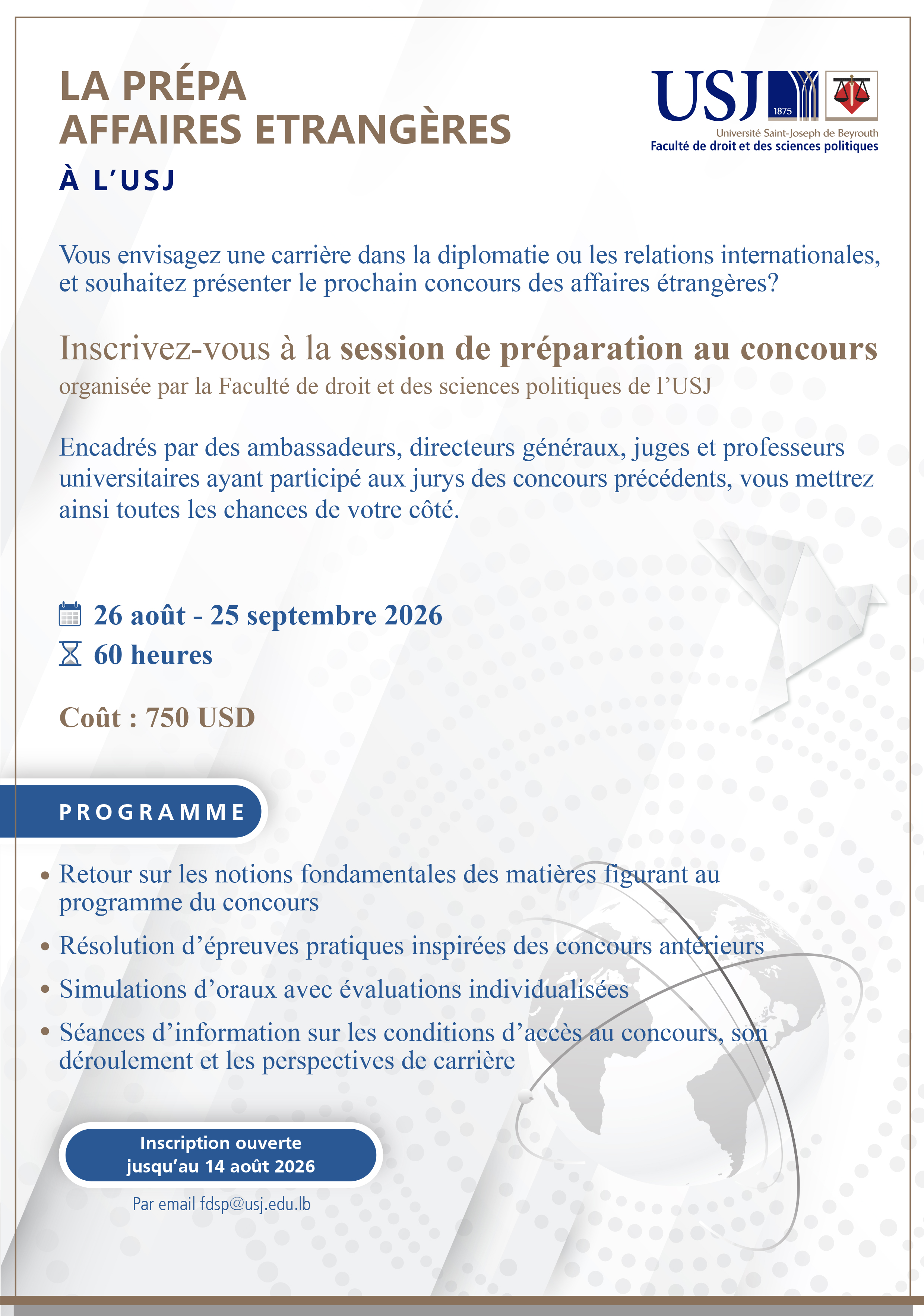 Préparation au concours des affaires étrangères