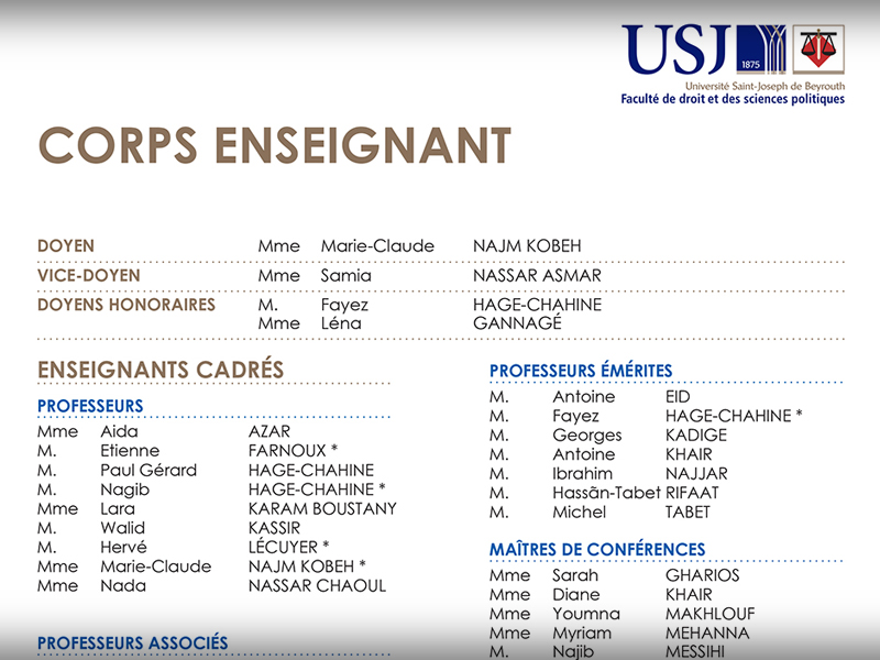 Corps enseignant 2026-2027