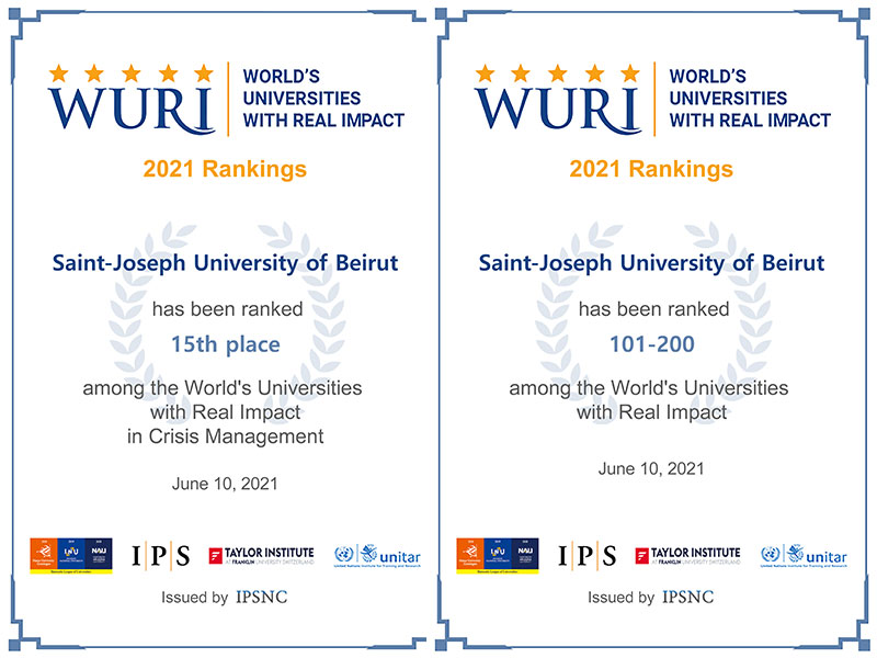 Rank 15 in WURI for USJ