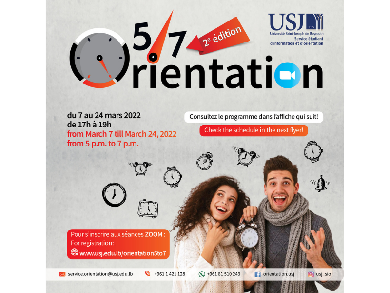 Les 5 à 7 : séances d’orientation sur les formations de l’USJ