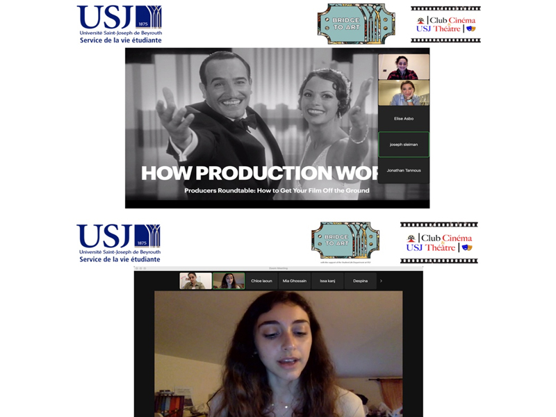 IESAV alumni sharing their experience and knowledge in cinema and theatre with USJ students