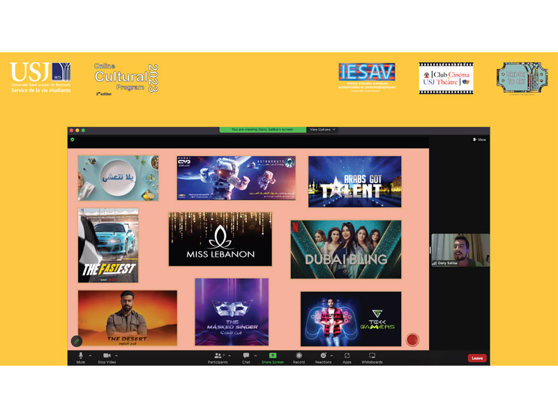 Dany Saliba, ancien IESAV, intervenant dans la session informative « Content for TV Shows » organisée dans le cadre du Programme culturel en ligne 2023
