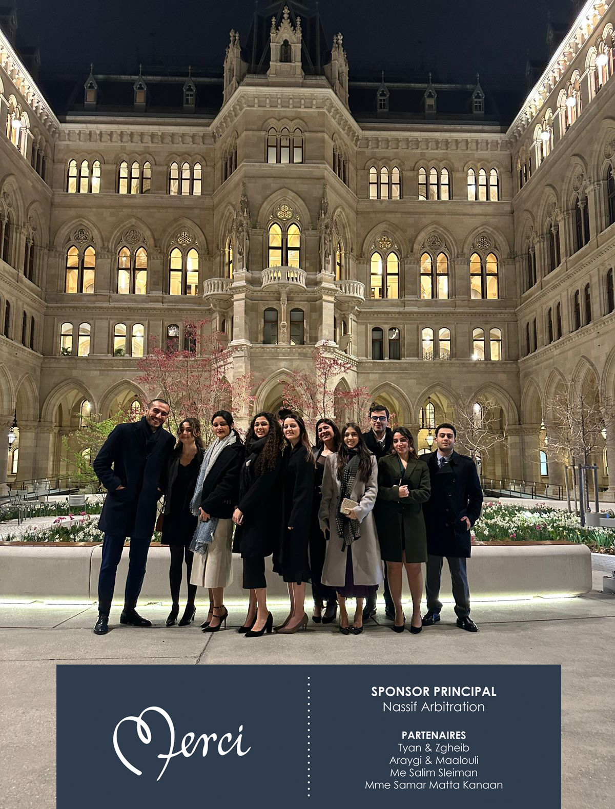 Les étudiants de la FDSP primés à Vienne au concours d’arbitrage commercial international 