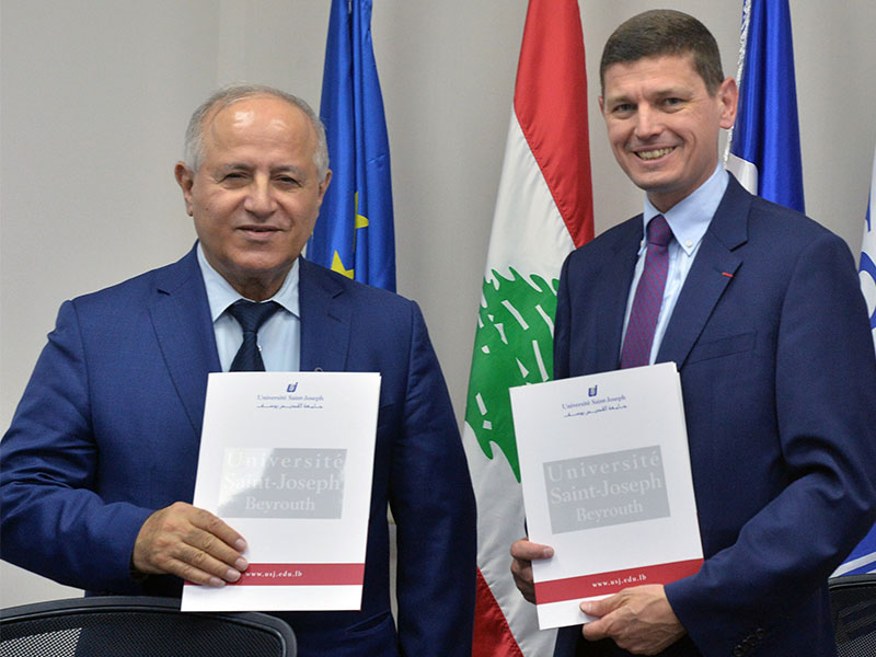 Signature d’une lettre d’intention entre l’USJ et l’Académie militaire de Saint-Cyr