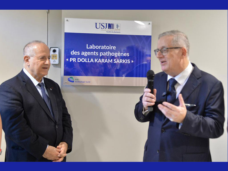Cérémonie de naming du Laboratoire des agents pathogènes « Pr Dolla Karam Sarkis »