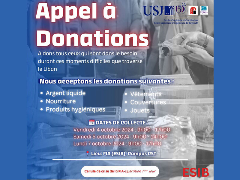 L'ESIB se mobilise pour ses étudiants déplacés 