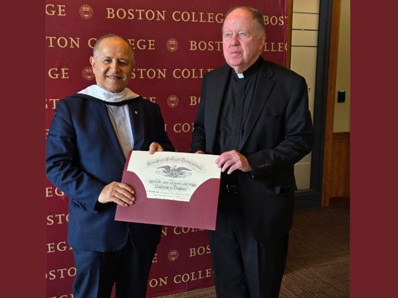Boston College Honors Prof. Salim Daccache, SJ, with Honoris Causa